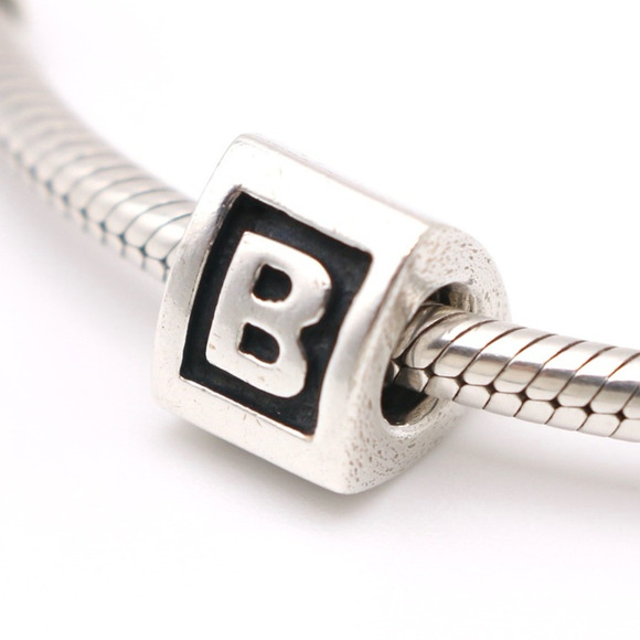 Authentic PANDORA ALPHA Letter Initial "B" Retired Charm- 790323B - Picture 2 of 9